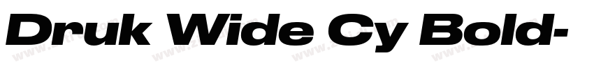 Druk Wide Cy Bold字体转换